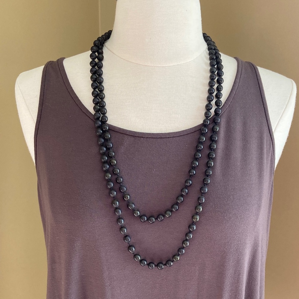 Brown/Black Faux Pearl‎ Necklace
